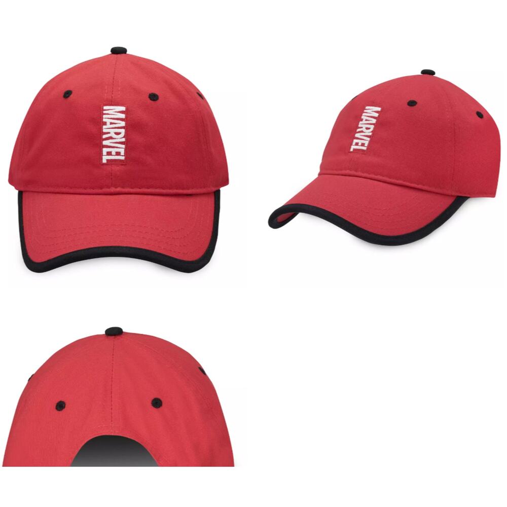 ADULT MARVEL BASEBALL HAT RED DAD CAP DISNEYLAND MENS AVENGERS ADJUSTABLE World